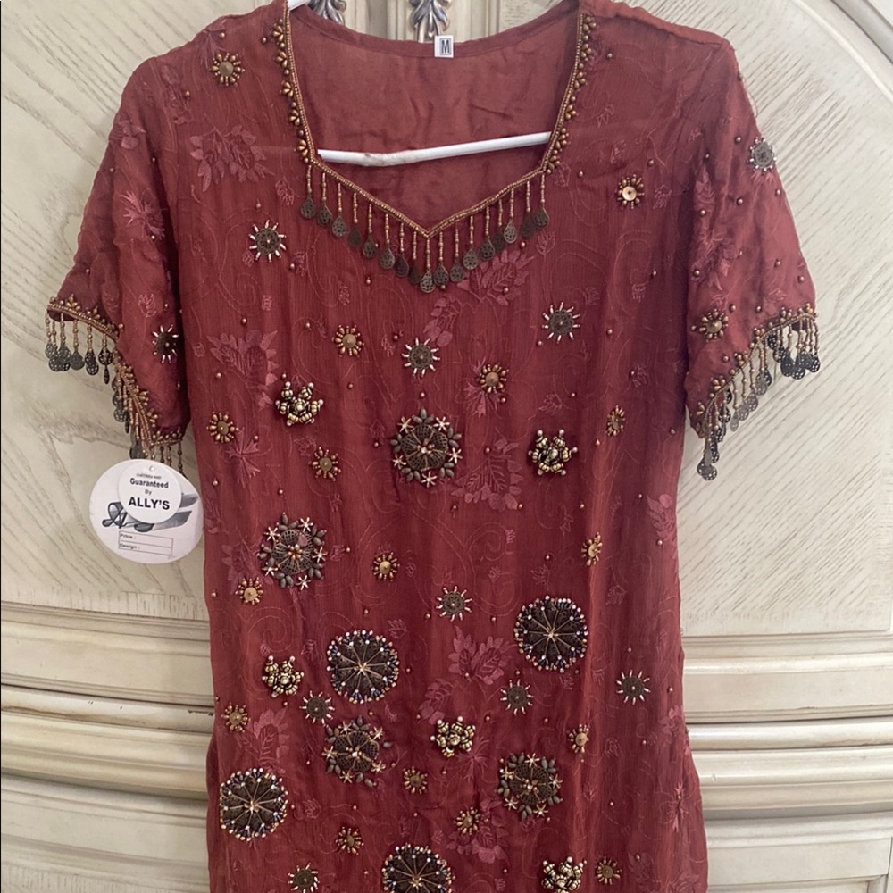 Elegant Rust Dress
